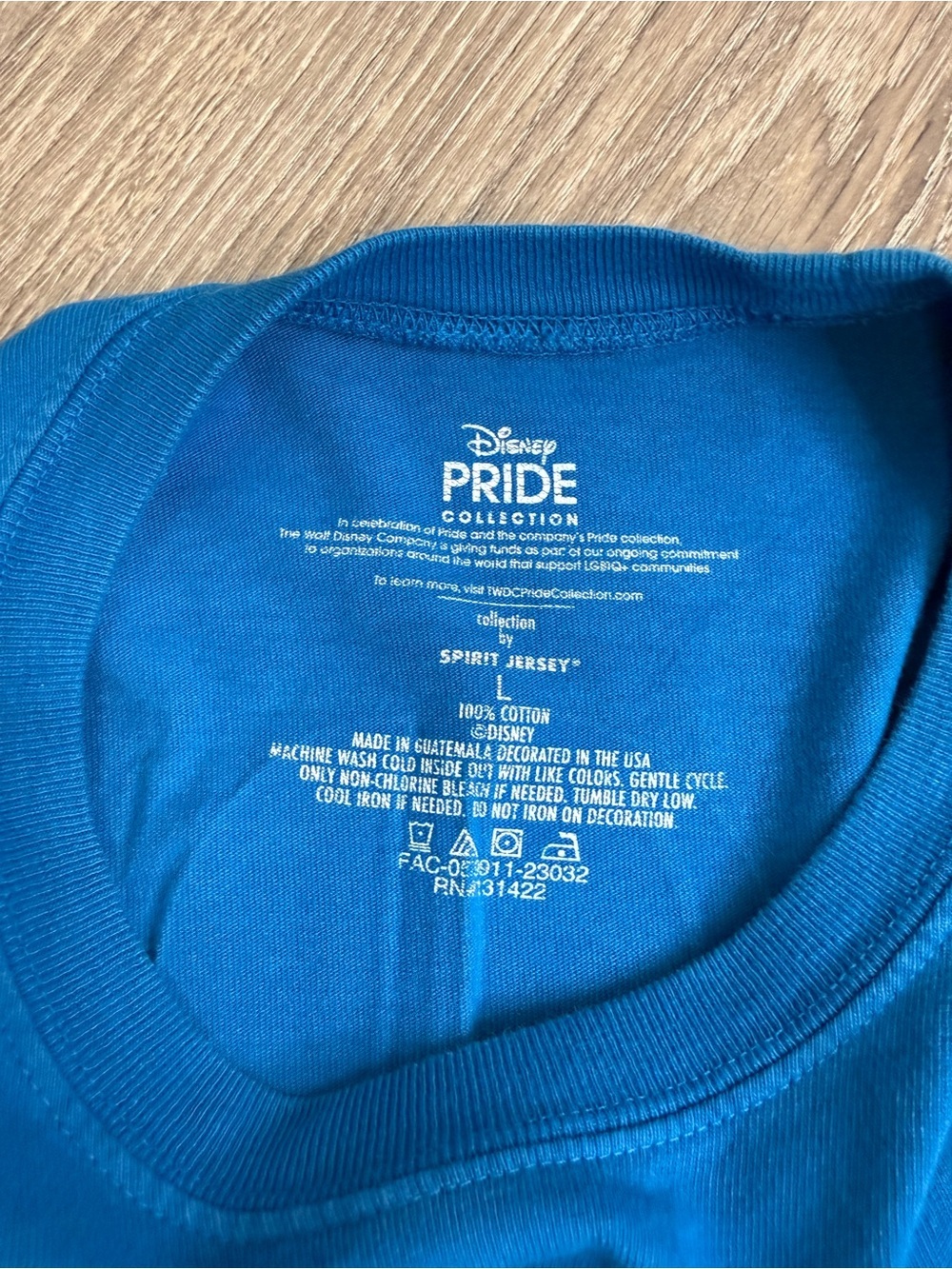 Aulani Disney Aloha Spirit Jersey Pride Collection Long Sleeve Blue Large - Picture 3 of 10